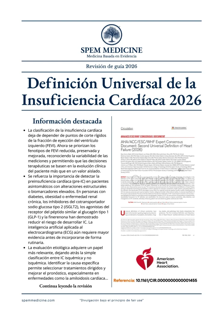 Portada: Segunda definición universal de la Insuficiencia cardíaca 2026